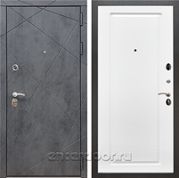 Входная металлическая дверь Армада 13 ФЛ-119 (Бетон тёмный / Белый матовый)