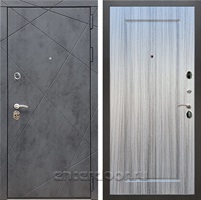 Входная металлическая дверь Армада 13 ФЛ-119 (Бетон тёмный / Сандал серый)