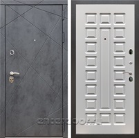 Входная дверь Армада Лофт ФЛ-183 (Бетон тёмный / Белый ясень)