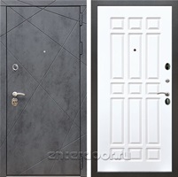 Входная дверь Армада Лофт ФЛ-33 (Бетон тёмный / Белый матовый)