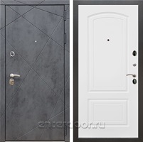Входная дверь Армада Лофт ФЛ-138 (Бетон тёмный / Белый матовый)