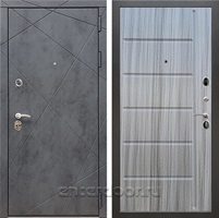 Входная дверь Армада Лофт ФЛ-102 (Бетон тёмный / Сандал серый)