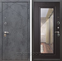 Входная дверь Армада Лофт с зеркалом ФЛЗ-120 (Бетон тёмный / Венге)