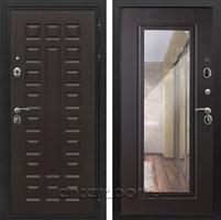 Входная металлическая дверь Сенатор Престиж с зеркалом (Венге / Венге)