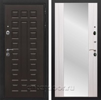 Входная металлическая дверь Сенатор Престиж с зеркалом Максимум (Венге / Сандал белый)