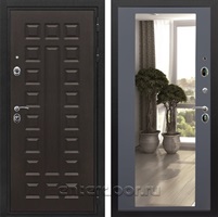 Входная металлическая дверь Сенатор Престиж с зеркалом 2XL (Венге / Графит софт)