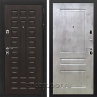 Входная металлическая дверь Сенатор Престиж ФЛ-243 (Венге / Бетон светлый)