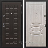 Входная металлическая дверь Сенатор Престиж ФЛ-181 (Венге / Беленый дуб)