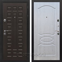 Входная металлическая дверь Сенатор Престиж ФЛ-128 (Венге / Лиственница беж)