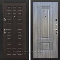 Входная металлическая дверь Сенатор Престиж ФЛ-2 (Венге / Сандал серый)