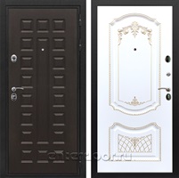 Входная металлическая дверь Сенатор Престиж ФЛ-317 (Венге / Белый патина Золото)