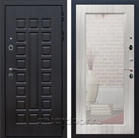 Входная металлическая дверь Сенатор 3К Премиум с зеркалом Оптима (Венге / Сандал белый)