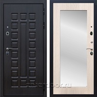 Входная металлическая дверь Сенатор 3К Премиум с зеркалом Оптима (Венге / Дуб белёный)