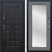 Входная металлическая дверь Сенатор 3К Премиум с зеркалом Оптима (Венге / Графит софт)