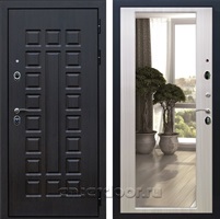 Входная металлическая дверь Сенатор 3К Премиум с зеркалом 2XL (Венге / Сандал белый)