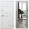 Входная металлическая дверь Сиэтл White с зеркалом 2XL (Белый матовый / Лиственница беж)