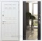 Входная металлическая дверь Сиэтл White с зеркалом Максимум (Белый матовый / Венге)