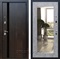 Входная металлическая дверь Премьер 3К с зеркалом Оптима (Тиковое дерево / Бетон тёмный)