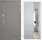 Входная металлическая дверь Лабиринт Formo с зеркалом (Шато Латте /Акация светлая горизонтальная)