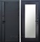 Входная дверь Блэк Гранд 3к с зеркалом Оптима (Чёрный кварц / Венге)