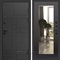 Входная дверь Квадро Стайл 3к зеркало Оптима (Чёрный / Венге)