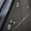 Входная металлическая дверь Интекрон Сенатор Лучи цвет Венге распил кофе