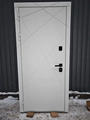 Входная дверь Лофт с зеркалом 2XL (Белый матовый / Белый матовый) для установки в квартиру 17878