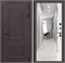 Входная дверь Полярис Термо Лайт с зеркалом Панорама (Муар коричневый / Белый софт) для частного загородного дома и дачи 30615 - фото 140374