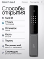 Входная дверь Пиано Смарт 2.0 с умным замком - Зеркало тонированное 32 Серый рельеф софт для установки в квартиру 30743