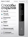 Входная дверь Пиано Смарт 2.0 с умным замком - 25 Белый софт, черный молдинг для установки в квартиру 30763