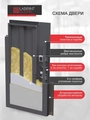 Входная дверь Термолаб 3 графит - с зеркалом Максимум Грей софт для частного загородного дома и дачи 31871