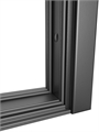 Входная дверь Престиж с умным замком - зеркало Панорама Черный кварц для установки в квартиру 32270