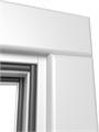 Входная дверь Тренд Вайт с умным замком - зеркало Максимум Грей софт для установки в квартиру 32766
