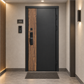 Входная дверь Вектор с умным замком - Мадрид Белый софт для установки в квартиру 33140