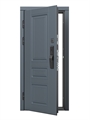 Входная дверь Премьер Графит с умным замком - Лучи Бетон темный для установки в квартиру 33578