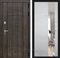 Входная металлическая дверь Лабиринт Сканди с зеркалом (Дарк Грей / Акация светлая)