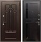 Входная металлическая дверь Армада Эврика 3К СБ-18 стекло черное  (Венге / Венге)