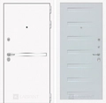 Входная металлическая дверь Лабиринт Line White 14 (Шагрень белая / Дуб кантри белый)