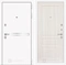 Входная металлическая дверь Лабиринт Line White 3 (Шагрень белая / Сандал белый)
