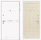 Входная металлическая дверь Лабиринт Line White 12 (Шагрень белая / Дуб беленый)