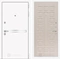 Входная металлическая дверь Лабиринт Line White 4 (Шагрень белая / Дуб беленый)