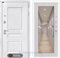 Входная металлическая дверь Лабиринт Versal с зеркалом 18 (Альберо браш / Сандал белый)
