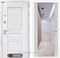Входная металлическая дверь Лабиринт Versal с зеркалом Максимум (Альберо браш / Сандал белый)