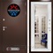 Уличная металлическая дверь Лабиринт Термо Магнит с зеркалом Фацет (Антик медный / Белый софт)