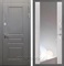 Входная стальная дверь Интекрон Брайтон с зеркалом ФЛЗ-156 (Дуб вуд графит / Сосна белая)