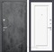 Входная металлическая дверь Лабиринт Лофт 27 (Бетон темный / Эмаль белая RAL 9003)