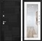 Входная металлическая дверь Лабиринт Пазл Зеркало 18 (Лофт черный / Белое дерево)