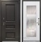 Уличная входная дверь с терморазрывом Лекс Термо Айсберг с зеркалом №37 (Муар коричневый / Ясень белый)