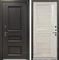 Уличная входная дверь с терморазрывом Лекс Термо Айсберг №49 (Муар коричневый / Ясень кремовый)