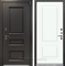Уличная входная дверь с терморазрывом Лекс Термо Айсберг №55 (Муар коричневый / Эмаль белая)